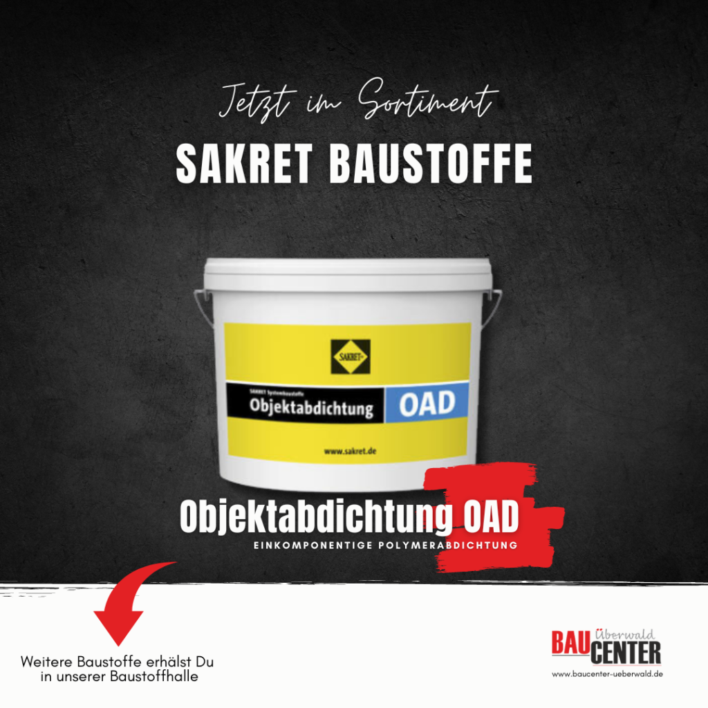 Sakret Baustoffe im Baucenter Überwald
